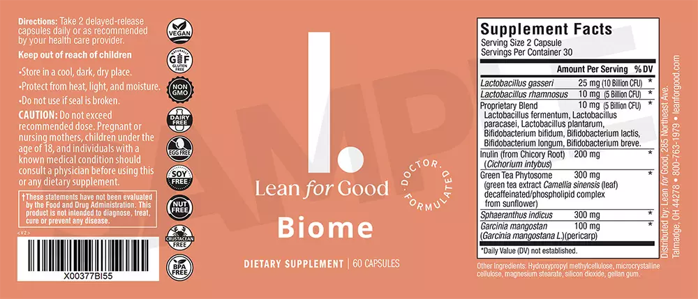 LeanBiome Supplement Facts